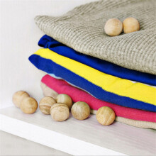 15PCS Natural Camphor Blocks Closet Drawer Odor Eliminator Aromatic Wooden Balls