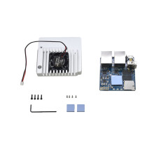 (Silver) R2s Router Cooling: Aluminum Alloy Shell for Enhanced Motherboard Heat Dissipation