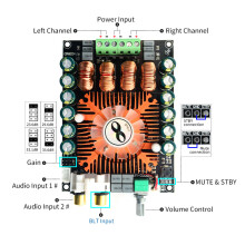 TDA7498E Class-D 2.0 Channel Audio Amplifier Board High Power HiFi BTL Mono 220W For Home Sound Systems