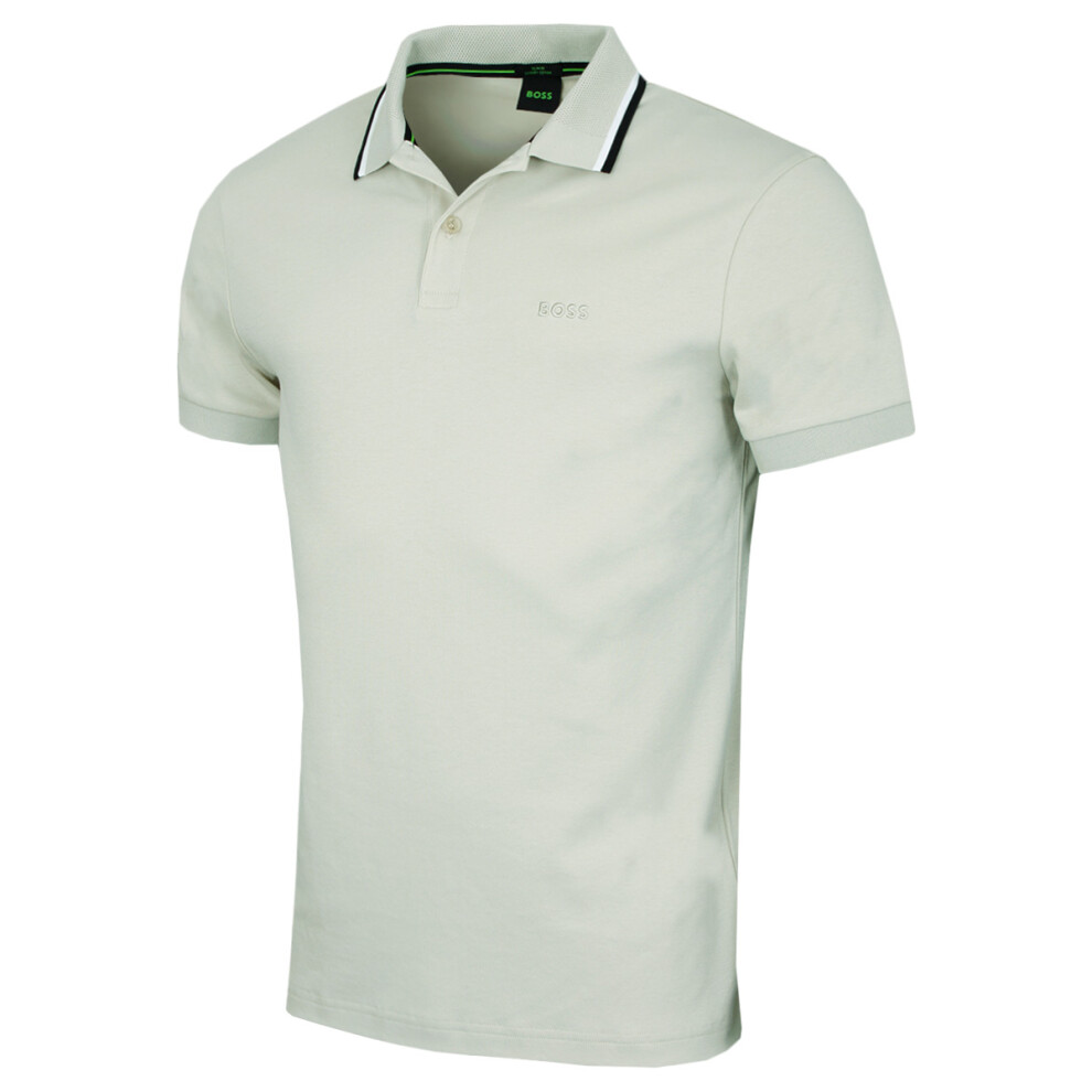 Hugo Boss (Xl, Light Beige) Mens 2026 Paddy Join Cotton Pique Fitted Polo Shirt