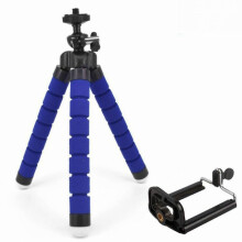 (blue) Octopus Tripod Live Broadcast Stand Desktop Universal Deformation Mobile Phone Stand Sponge Stand