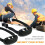 Universal Helmet Chin Strap, Black Elastic Chin Strap and Multi-Point Adjustable Chin Cup 4pcs 1