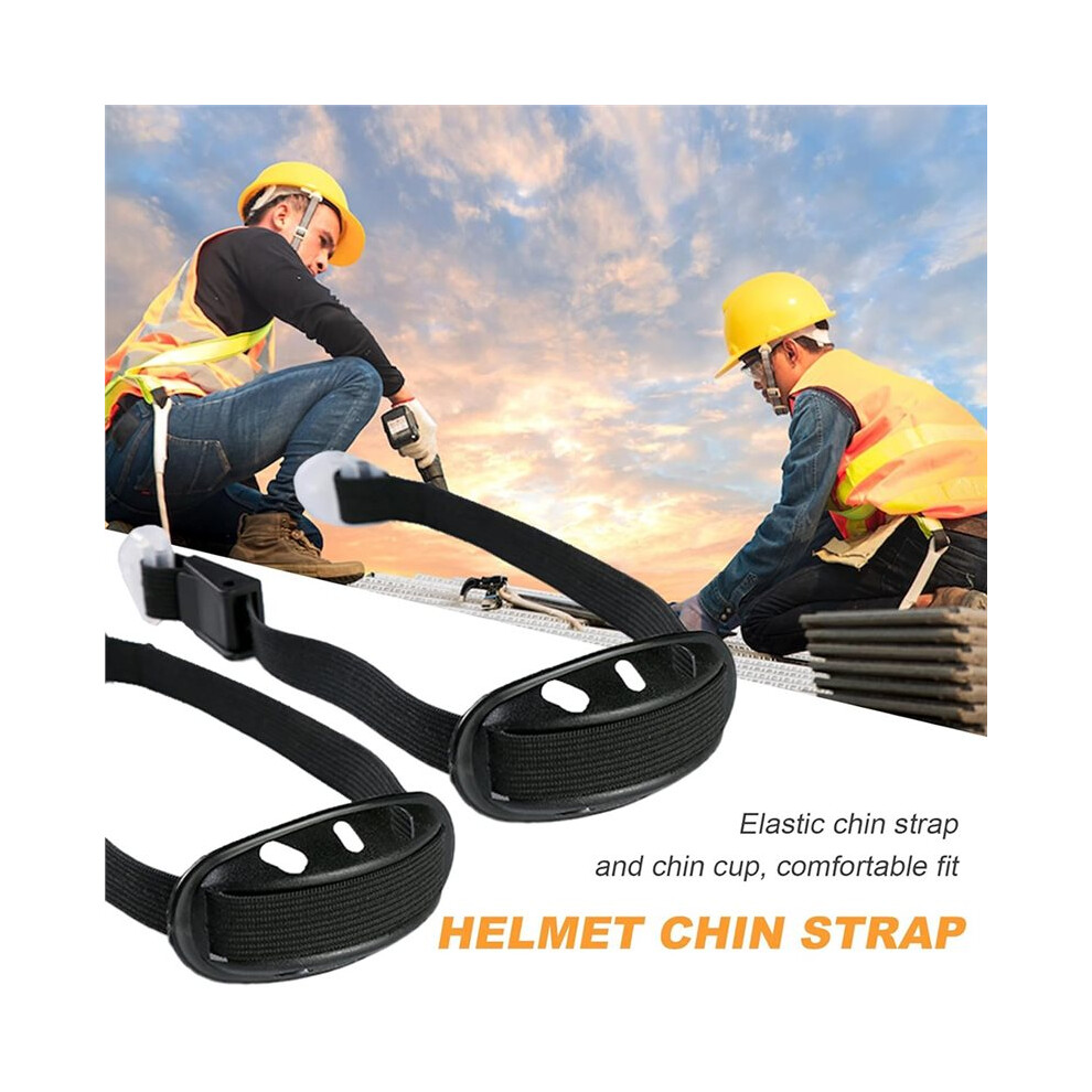 Universal Helmet Chin Strap, Black Elastic Chin Strap And Multi-Point Adjustable Chin Cup 4Pcs 6031947271622