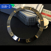 (Black+gold) Ceramic Bezel Insert For Seiko skx007/009 Watch Accessories MOD Engraved 38mm