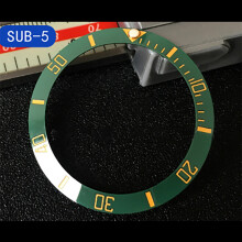 (Green+gold) Ceramic Bezel Insert For Seiko skx007/009 Watch Accessories MOD Engraved 38mm
