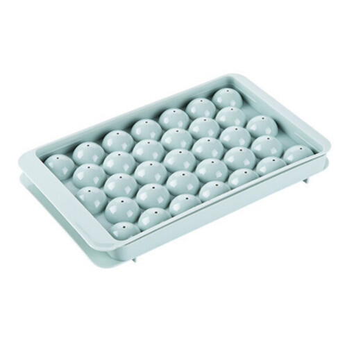 (3) Round Conical Ice Tray With Lid Plastic Ice Cube Mold Sphere Maker Large Capacity