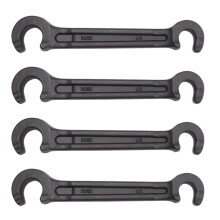 4X Double Ended Valve Wheel Wrench Cast Steel Hand Valve Wheels Wrench 8In Valve Opening Closing Tool(1/2In and 21/32In)
