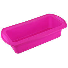 (pink) Rectangular Silicone Mold Heat Resistant Baking Pan Toast Mould Kitchen Supplies