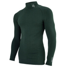 (L, Green) ZeroFit Mens 2026 Heatrub Ultimate Mock Neck Moisture Wicking Baselayer