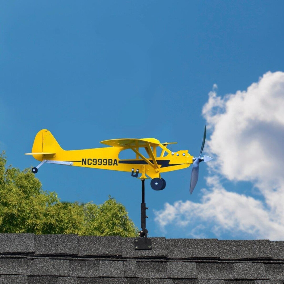 (35*30Cm) Miini Piper J3 Cub Airplane Weathervane Handmade Piper J3 Cub Airplane Float Plane 320997822271