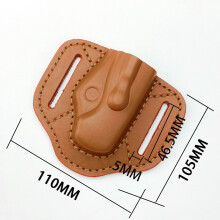 (Brown) Custom Leather Sheath for Spyderco Paramilitary 2 - DIY Knife Accessory