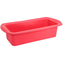 (red) Rectangular Silicone Mold Heat Resistant Baking Pan Toast Mould Kitchen Supplies