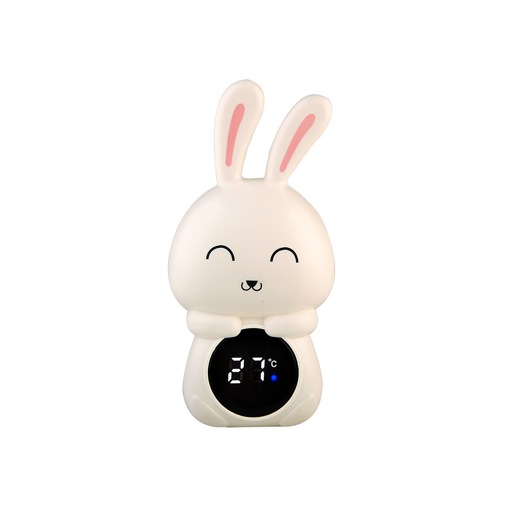 (Bunny ) Baby Bath Thermometer Led Temperature Display Floating Cute Animal Thermomet White