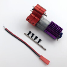 (red) Upgraded Metal Transfer Gear Box with 370 Motor for RC WPL B14 B16 JJRC Q60 4WD