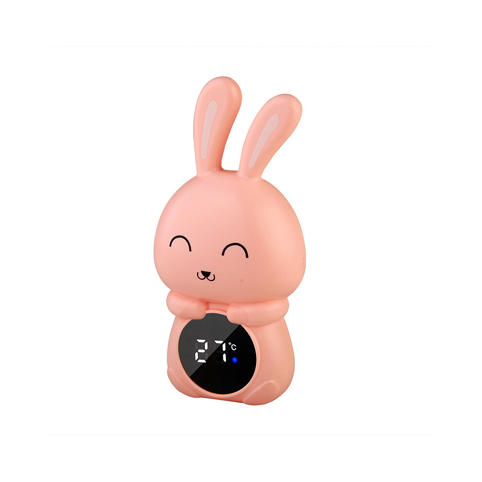 (Bunny ) Baby Bath Thermometer Led Temperature Display Floating Cute Animal Thermomet Pink