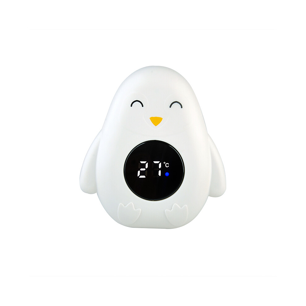 (Penguin ) Baby Bath Thermometer Led Temperature Display Floating Cute Animal Thermomet White