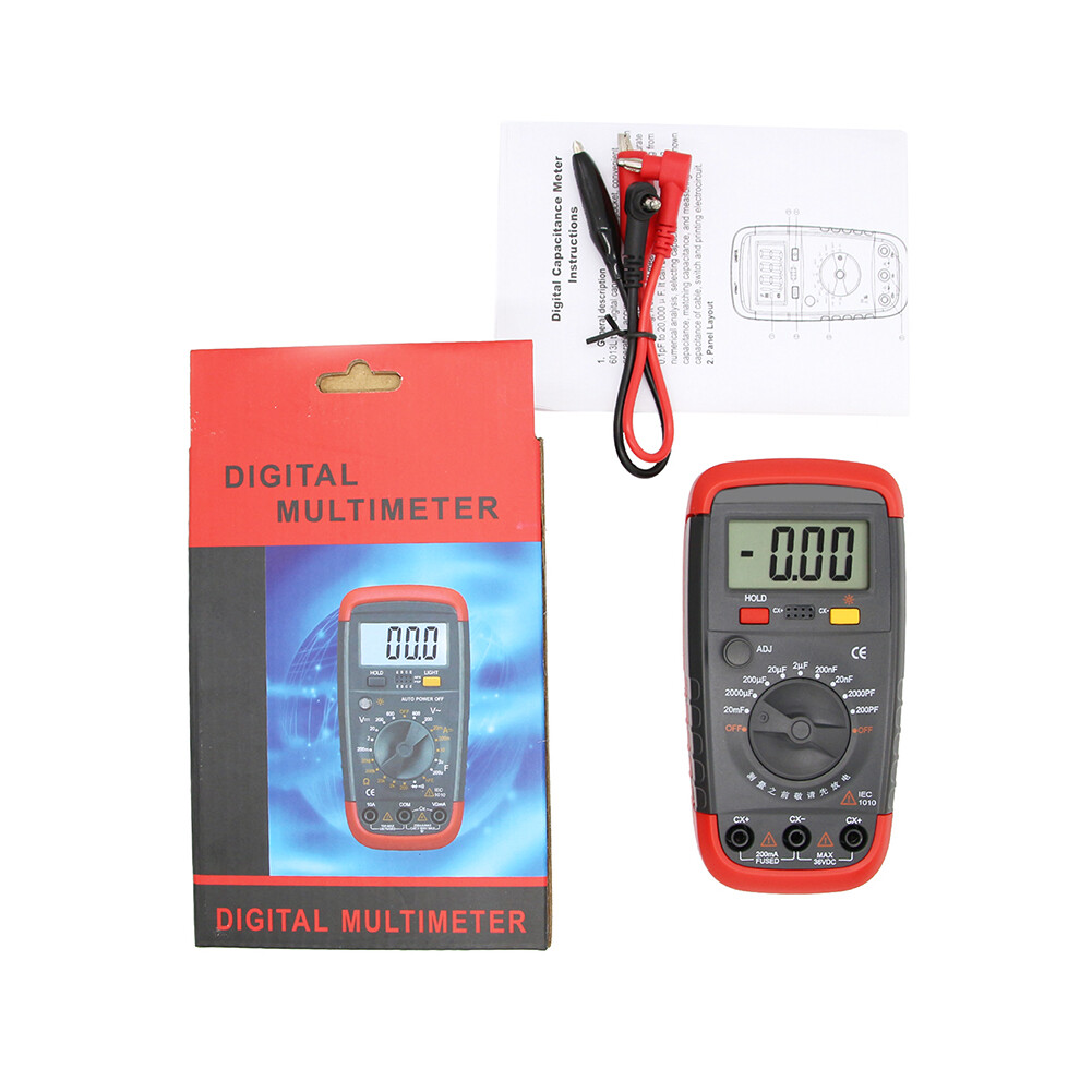 Auto Range Digital Lcd Display Capacitor Capacitance Tester Meter Multimeter 320997837305