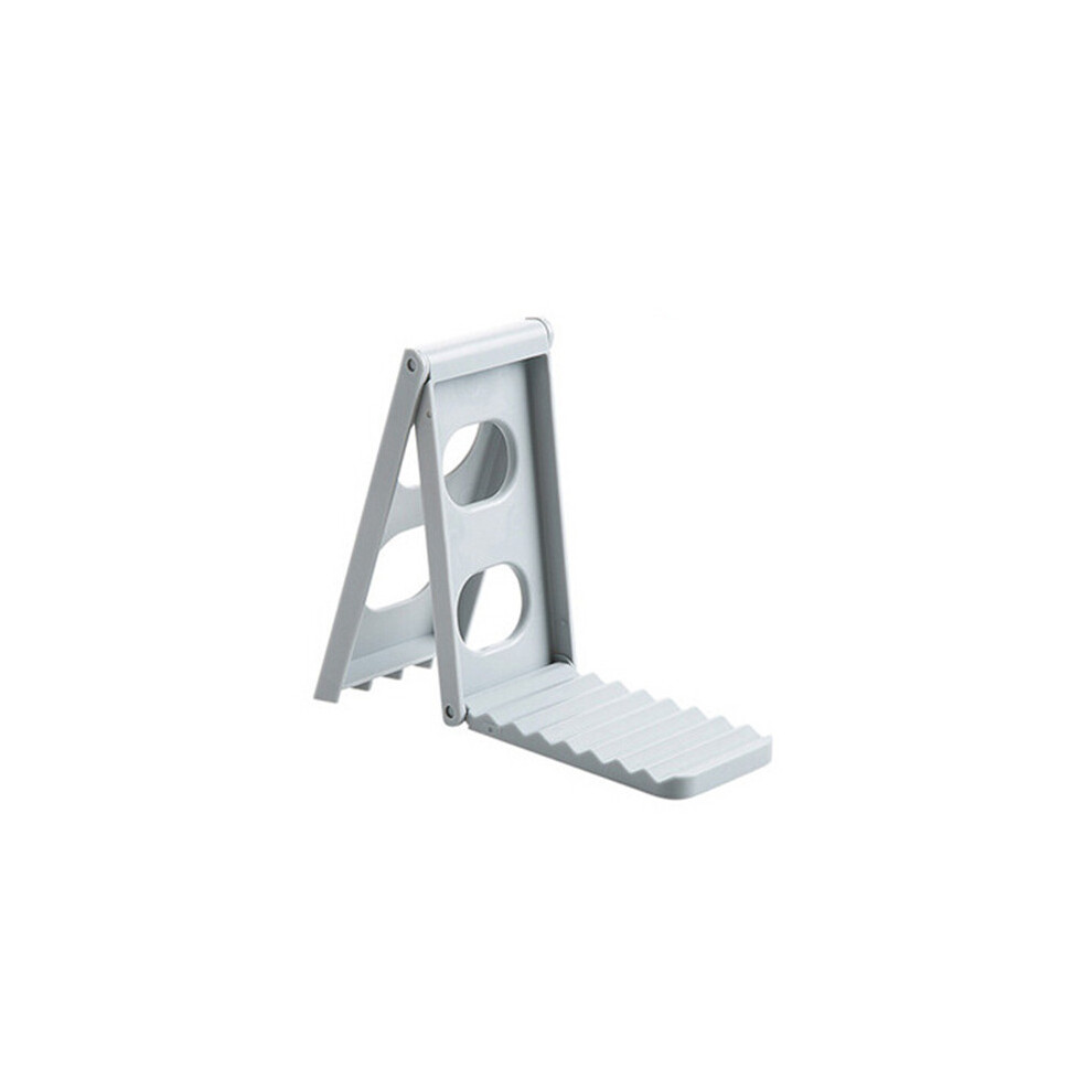 (Grey) Folding Pot Lid Shelf Dish Plate Spoon Stand Drain Rack Pan Cover Holder Kitchen Tool 320997827757