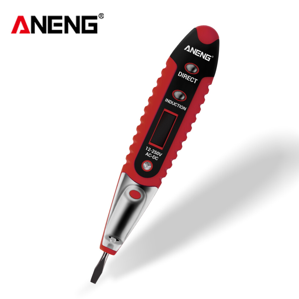 Red (Red) 12~250V Lcd Electric Test Pen Voltage Digital Detector Tester Ac Non-Contact