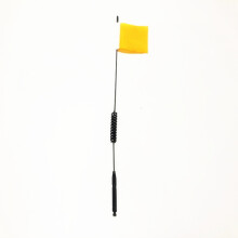 (yellow) L29cm Simulated Metal Antenna Signal Pole Decoration DIY with Flag for RC Climbing Car TRX4 SCX10 90046
