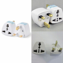 3-Pin US USA EU Euro AU To UK British Plug Travel Power Adapter Converter