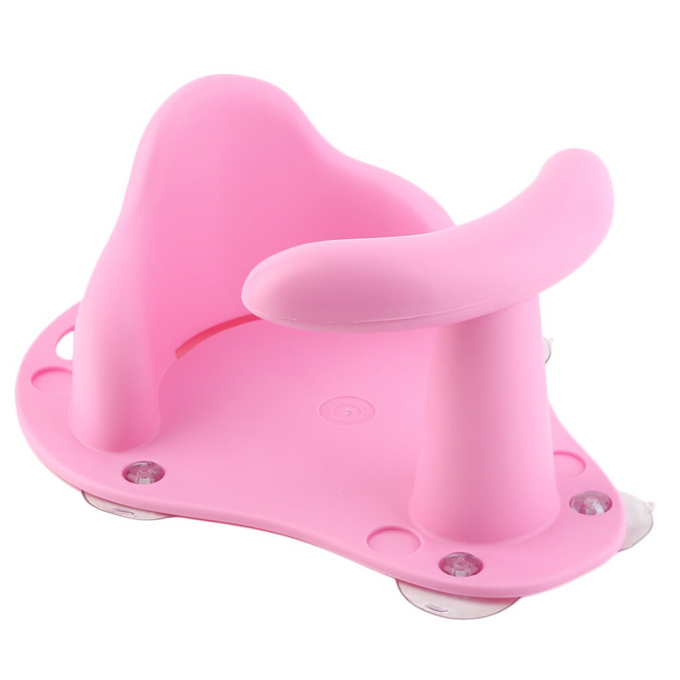 (Pink) Baby Bath Tub Ring Seat Infant Child Toddler Kids Anti Slip Safety Chair