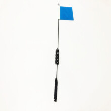 (blue) L29cm Simulated Metal Antenna Signal Pole Decoration DIY with Flag for RC Climbing Car TRX4 SCX10 90046