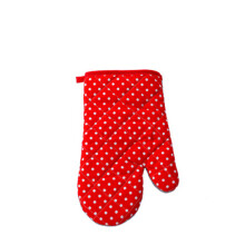 (Red) Thickened Heat-Insulated Microwave Oven Baking Gloves Kitchen Non-slip Anti-Scald Mittens
