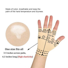 2Pairs Compression Gloves Magnetic Anti-Arthritis Fingerless Gloves Relief Hand Heal Joints Pain