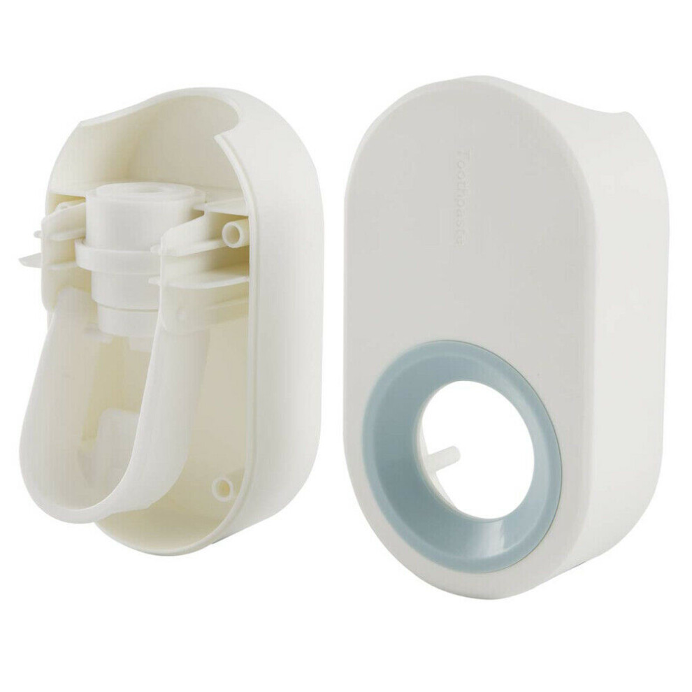 (White) Hands-Free Automatic Toothpaste Dispenser Squeezer Wall Mount Stand Holder White 115295343760