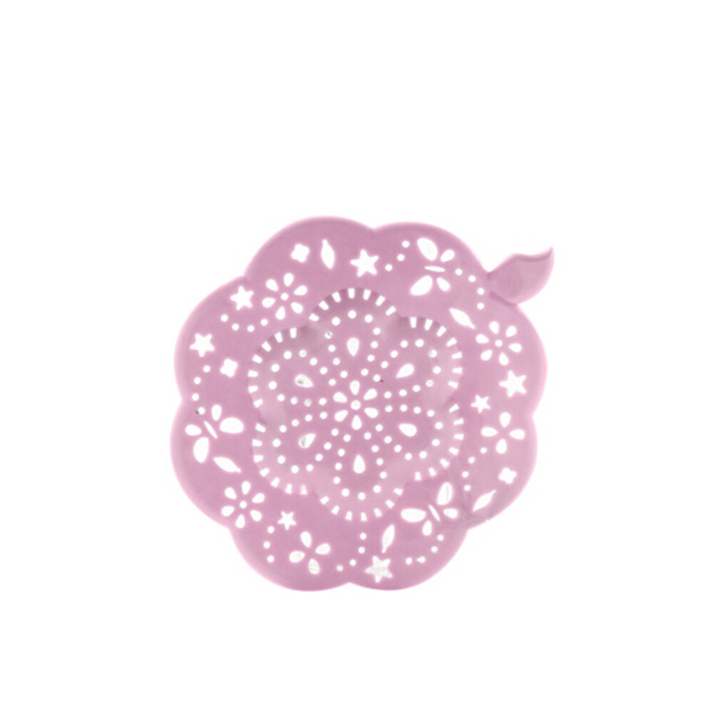 (Pink) Bathroom Kitchen Sink Hair Filter Anti-Blocking Sewer Strainer Floor Drain Cover 320997828761