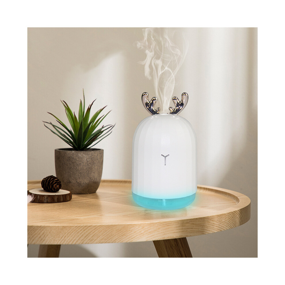 (White) 220Ml Ultrasonic Air Humidifier Aroma Essential Oil Diffuser For Home Car Usb Fogger Mist Maker With Led Night Lamp White 320997834922