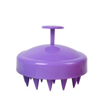 (Purple) Scalp Massager Brush Head Scrubber Hair Care Shampoo Comb