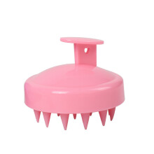(Pink) Scalp Massager Brush Head Scrubber Hair Care Shampoo Comb