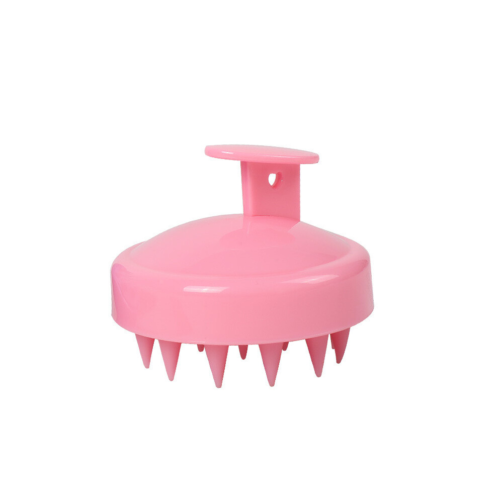 Pink (Pink) Scalp Massager Brush Head Scrubber Hair Care Shampoo Comb