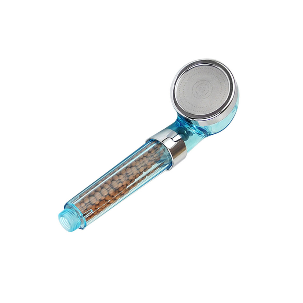 (Blue) High Pressure Handheld Mini Negative Ion Filter Shower Head Water Saving Nozzle 320997839255