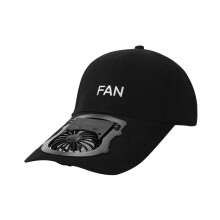 (Black) Portable USB Charging Fan Baseball Sun Hat Sunscreen for Trucker Dad