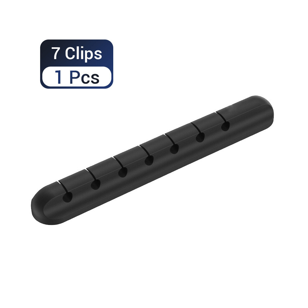 (7Clips) Portable Silicone Usb Charging Cable Data Cord Clips Holder Desktop Organizer 320997844037