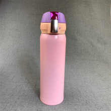 (pink) Stainless Steel Tea Coffee Cup Vacuum Thermos Insulated Water Bottle Travel Mug