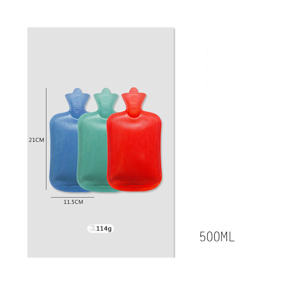 (500ml) 500ml/1000ml/1750ml/2000ml Hot Water Bottle Natural Rubber Warmer Hot water