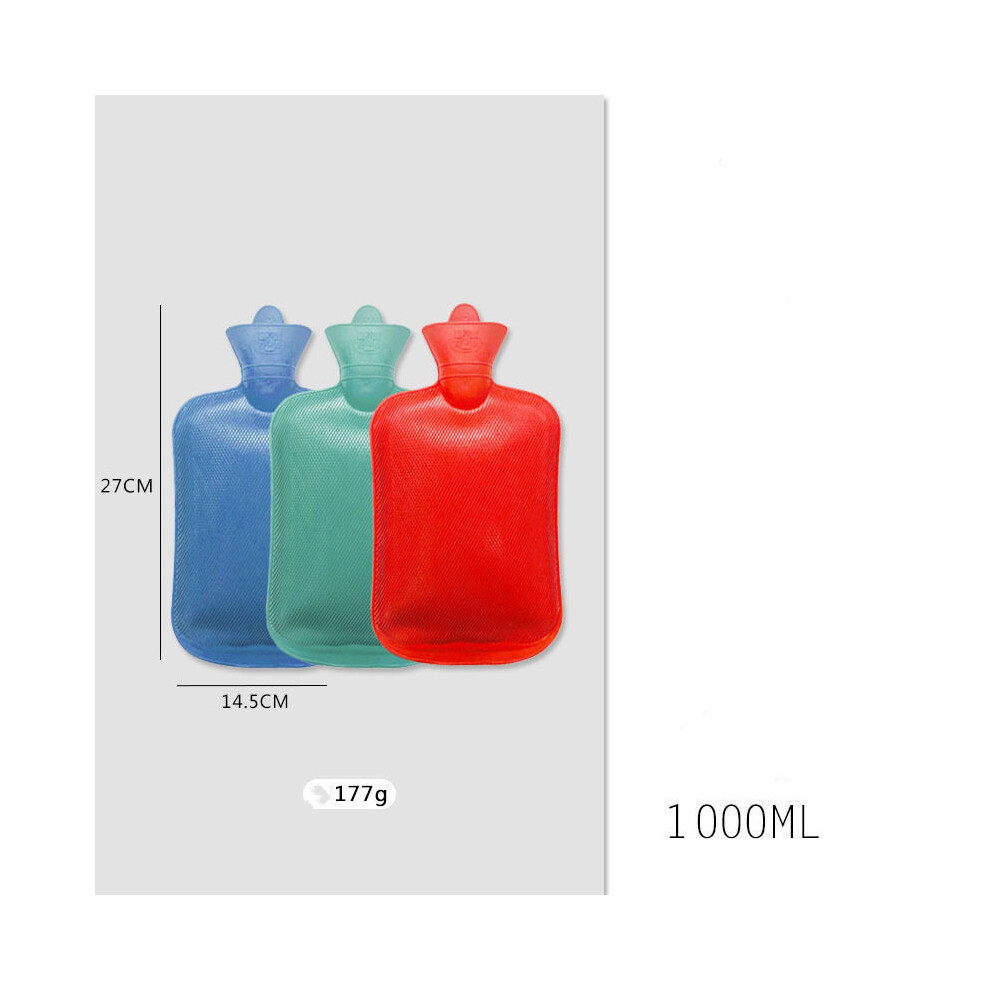 (1000ml) 500ml/1000ml/1750ml/2000ml Hot Water Bottle Natural Rubber Warmer Hot water