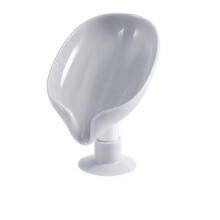 (grey) Soap-shaped sheet holder shower soap shelf soap box vertical suction cup laundry dish soap storage tray bathroom supplies