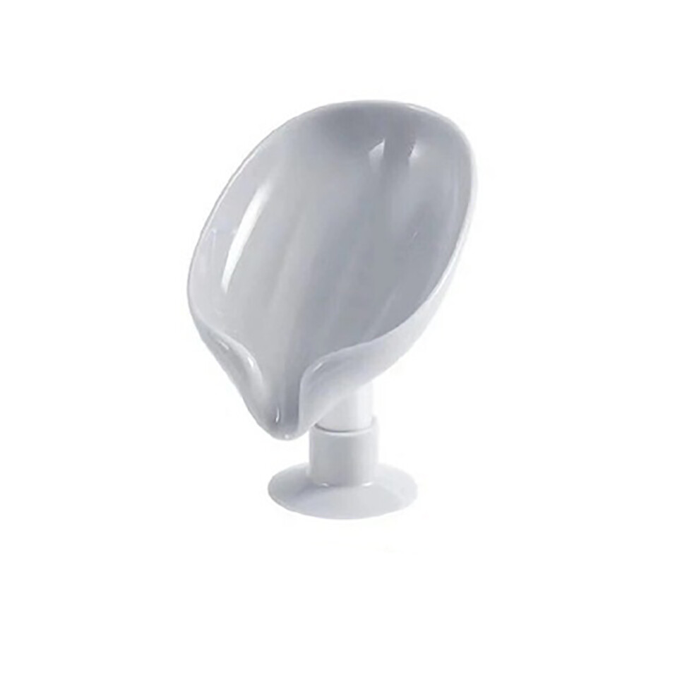 (grey) Soap-shaped sheet holder shower soap shelf soap box vertical suction cup laundry dish soap storage tray bathroom supplies