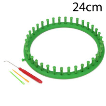 (24cm) DIY Craft Rectangle Round Knitting Loom Scarf Shawl Weaving Braiding Tool