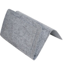 (light gray) Felt Storage Bag Sofa Bedside Book TV Remote Control Holder Organizer Pouch Pocket