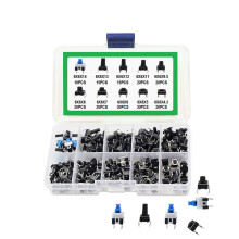 TZT 10 Values ??180PCS Tactile Push Button Switch Mini Momentary Tact Assortment Kit DIY