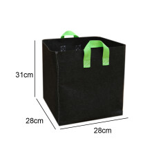 (green) Hydroponic Planting Bag Square Garden Bucket Potato Vegetable Growing Felt Bag