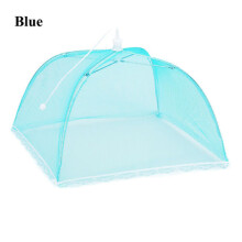 (blue) Large White Kitchen Craft 51cm Folding Umbrella Food Cake Net Cover