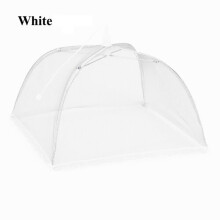 (White) Large White Kitchen Craft 51cm Folding Umbrella Food Cake Net Cover