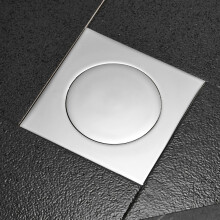 (silver) Iron Pop-Up Floor Drain - Durable & Stylish Water Seal Design
